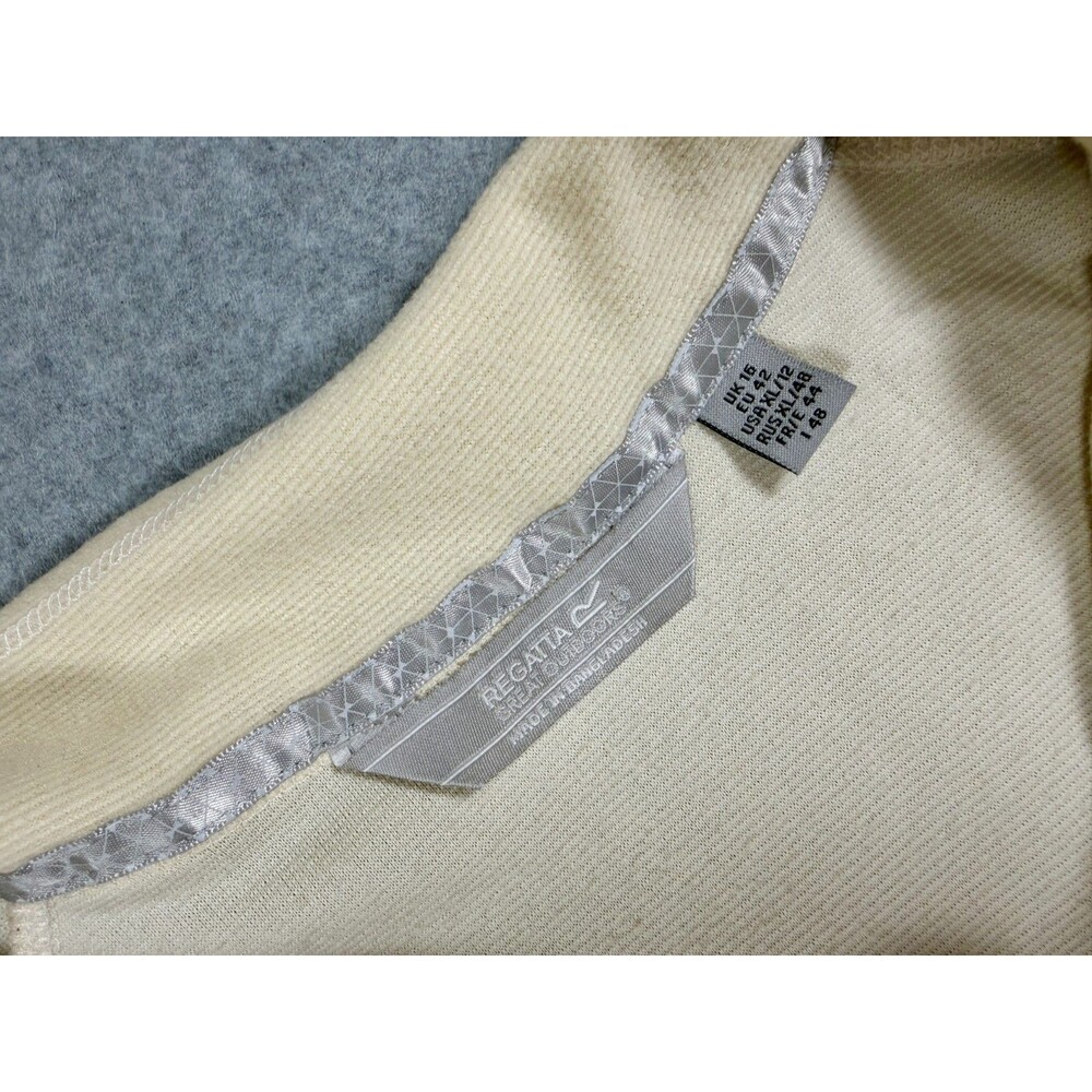 Regatta Great Outdoors 1/4 Zip Pullover Fleece Cream Ivory Size 12, SKU143 - Picture 2 of 8